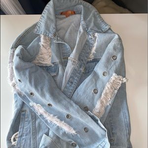 Ripped jeans jacket
